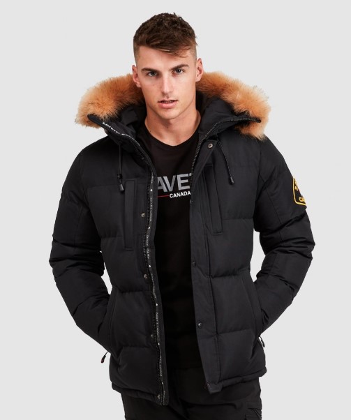 Black Zavetti Canada Oshawa 2.0 Puffer Parka Jacket