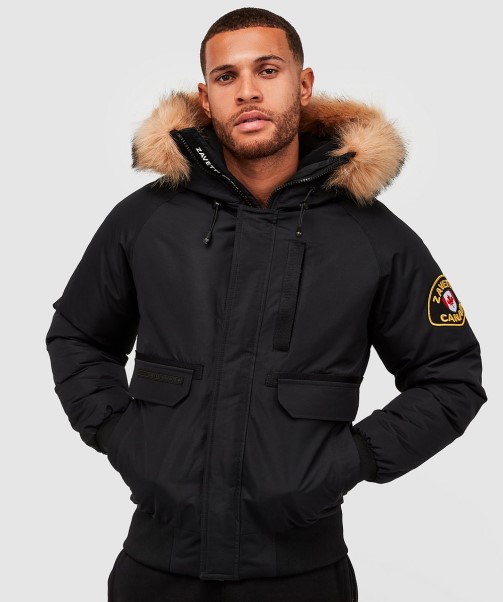 Abelli 2.0 Hooded Bomber Jacket Black Zavetti Canada
