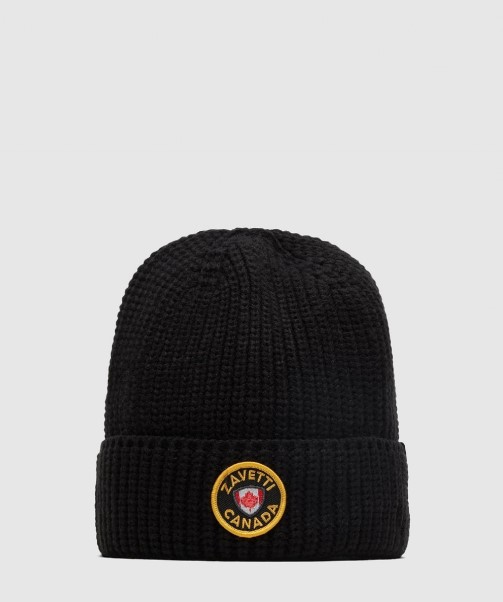Black Zavetti Canada Verrio Contrast Logo Beanie