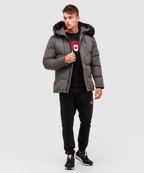 Oshawa 2.0 Puffer Parka Jacket Stone Zavetti Canada