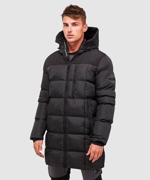 Zavetti Canada Black Grayson Longline Puffer Jacket