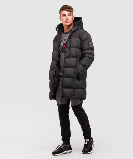 Zavetti Canada Black Grayson Longline Puffer Jacket