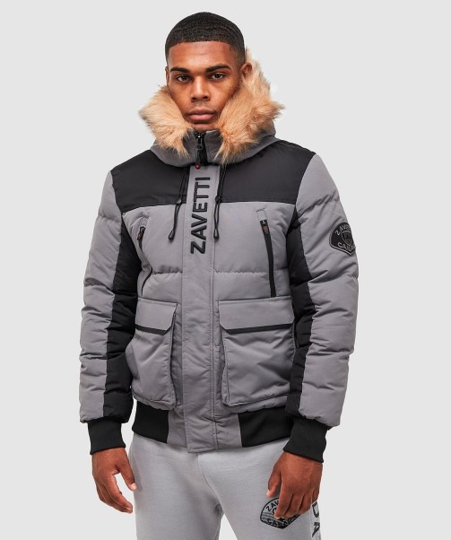 Zavetti Canada Seton Bomber Puffer Jacket Grey