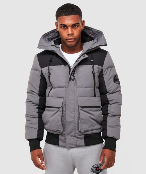 Zavetti Canada Seton Bomber Puffer Jacket Grey