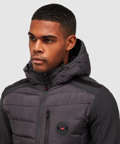 Jet Black Serzio 2.0 Hybrid Puffer Jacket Zavetti Canada
