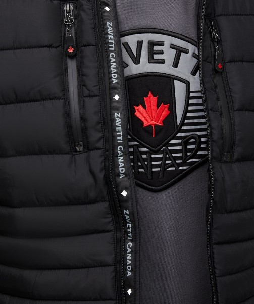 Faro Hybrid Puffer Jacket Black Zavetti Canada