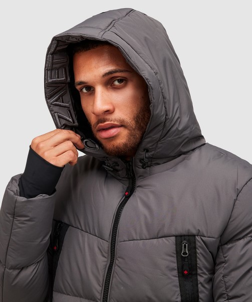 Zavetti Canada Black Talvino 2.0 Longline Puffer Jacket
