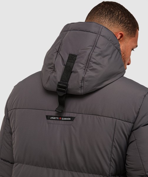 Zavetti Canada Black Talvino 2.0 Longline Puffer Jacket