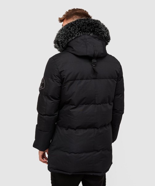 Zavetti Canada Aylmer Long Puffer Parka Jacket Black