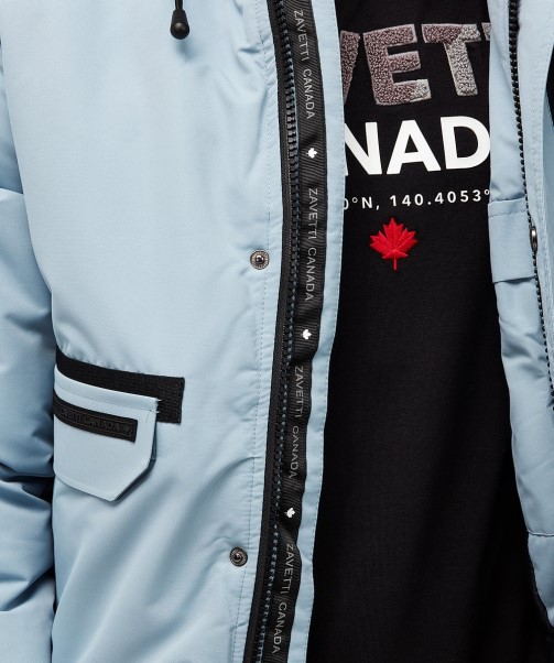 Abelli 2.0 Hooded Bomber Jacket Zavetti Canada Sky Blue