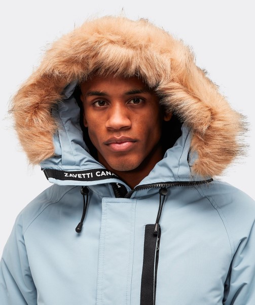 Abelli 2.0 Hooded Bomber Jacket Zavetti Canada Sky Blue