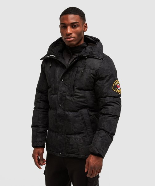 Jet Black Oshawa 2.0 Reflective Puffer Parka Jacket Zavetti Canada