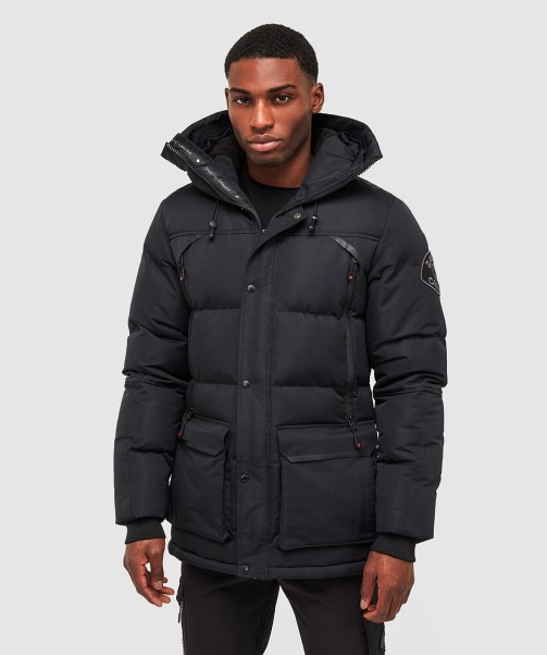 Orford Puffer Parka Jacket Black Zavetti Canada