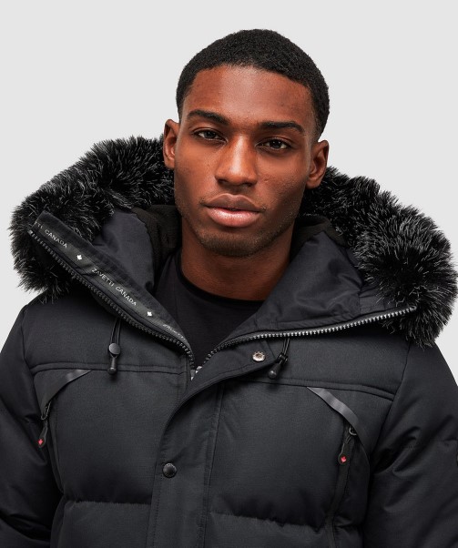 Orford Puffer Parka Jacket Black Zavetti Canada