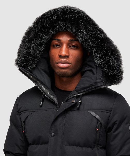 Orford Puffer Parka Jacket Black Zavetti Canada