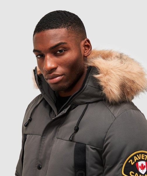 Royal Aylmer Puffer Fur Hooded Bomber Jacket Zavetti Canada