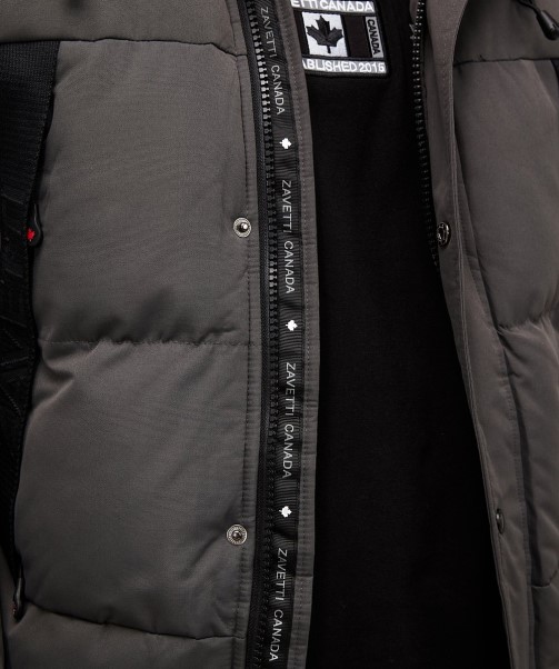 Royal Aylmer Puffer Fur Hooded Bomber Jacket Zavetti Canada