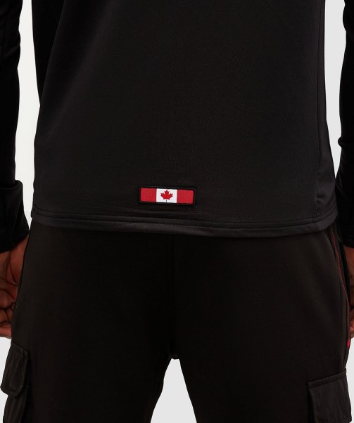 Rivelini Quarter Zipped T-Shirt Zavetti Canada Jet Black