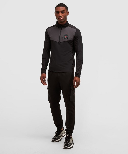 Rivelini Quarter Zipped T-Shirt Zavetti Canada Jet Black