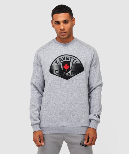 Grey Marl Botticini 2 Tone Sweatshirt Zavetti Canada