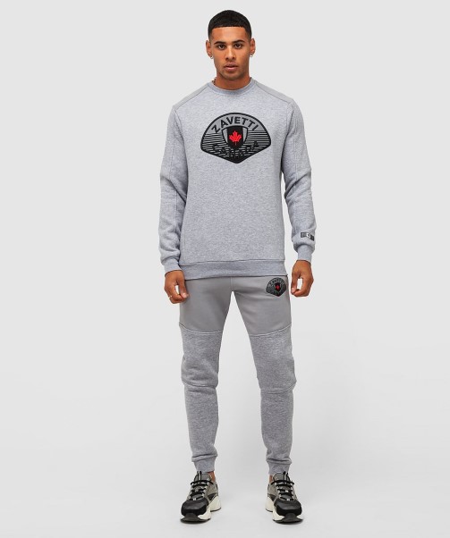 Grey Marl Botticini 2 Tone Sweatshirt Zavetti Canada
