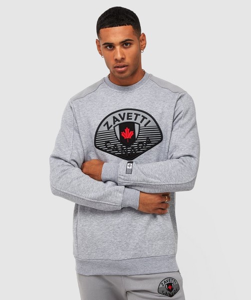 Grey Marl Botticini 2 Tone Sweatshirt Zavetti Canada