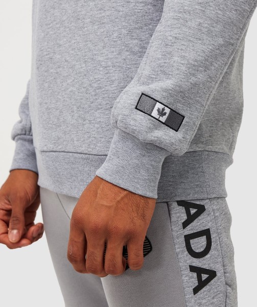 Grey Marl Botticini 2 Tone Sweatshirt Zavetti Canada