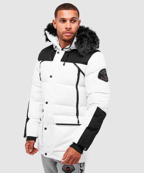 White Orford Puffer Parka Jacket Zavetti Canada