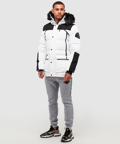 White Orford Puffer Parka Jacket Zavetti Canada