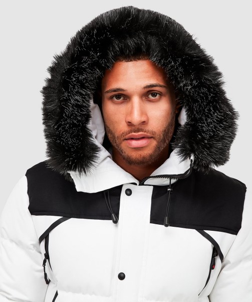 White Orford Puffer Parka Jacket Zavetti Canada