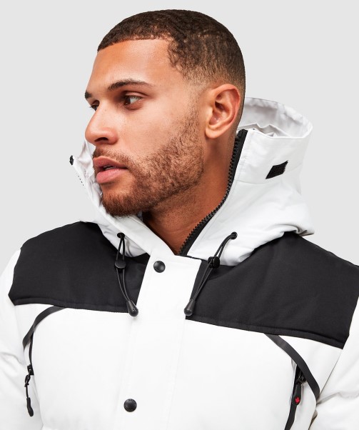 White Orford Puffer Parka Jacket Zavetti Canada