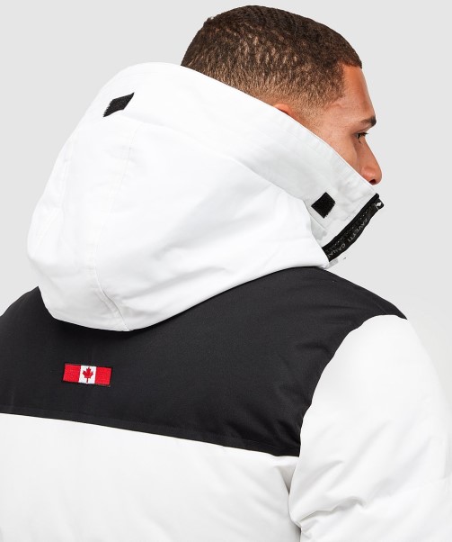 White Orford Puffer Parka Jacket Zavetti Canada