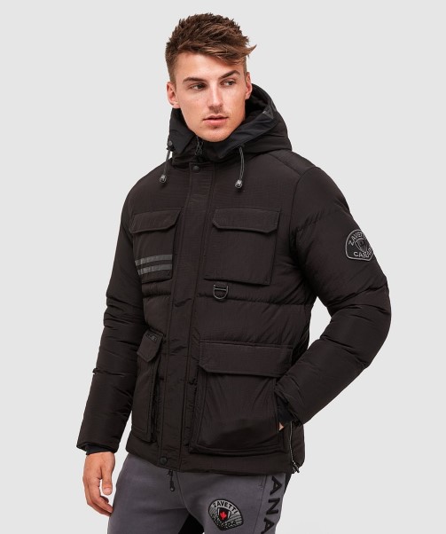 Black Donevan Puffer Jacket Zavetti Canada