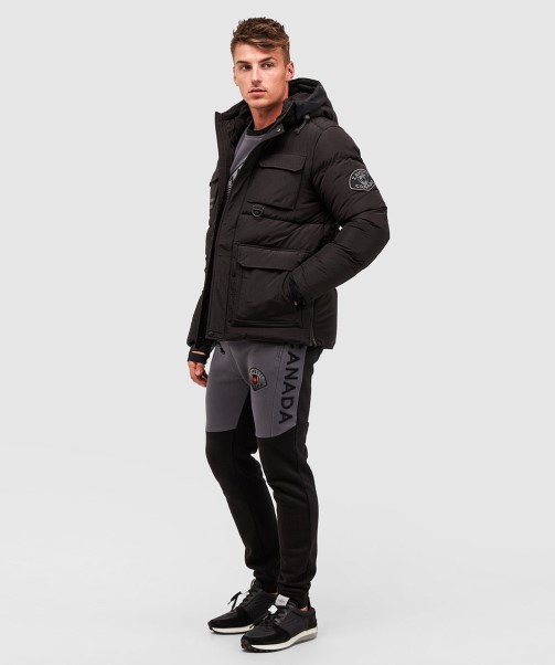 Black Donevan Puffer Jacket Zavetti Canada