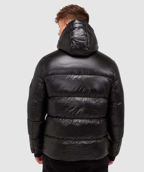 Black Malvini 2.0 Shiny Puffer Jacket Zavetti Canada