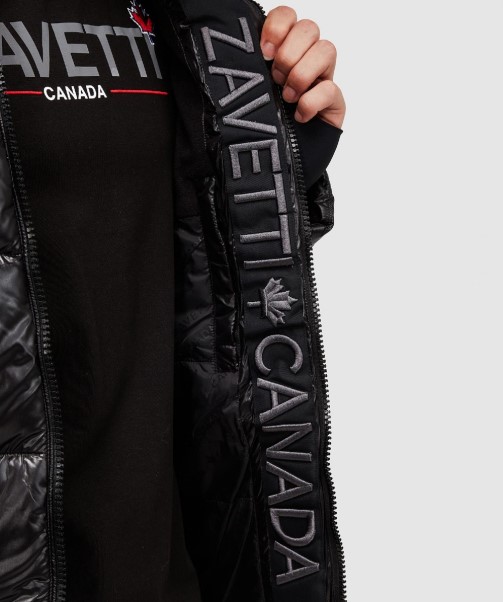 Black Malvini 2.0 Shiny Puffer Jacket Zavetti Canada