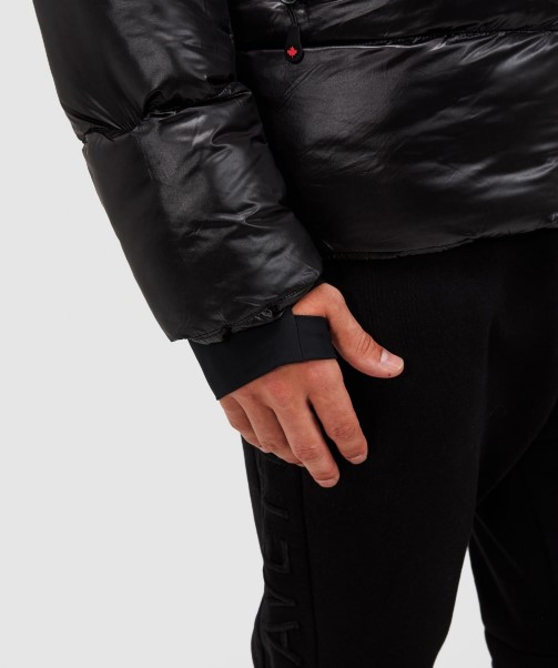 Black Malvini 2.0 Shiny Puffer Jacket Zavetti Canada