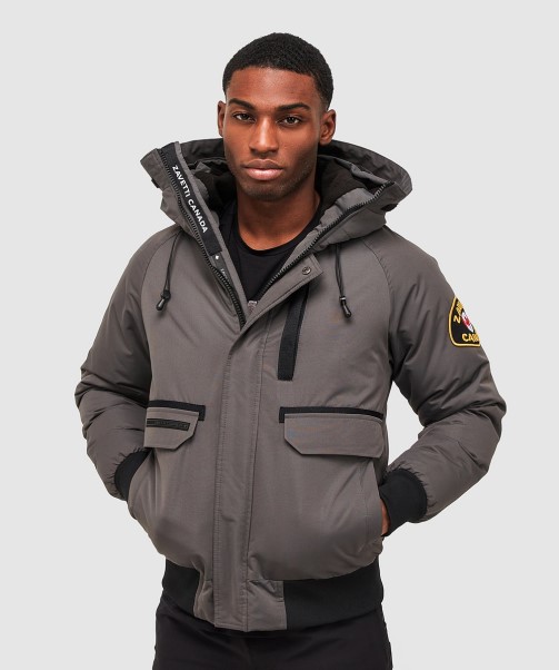 Abelli 2.0 Hooded Bomber Jacket Zavetti Canada Stone