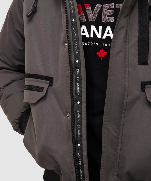 Abelli 2.0 Hooded Bomber Jacket Zavetti Canada Stone
