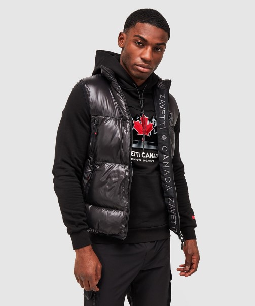 Malvini 2.0 Shiny Puffer Gilet Jet Black Zavetti Canada