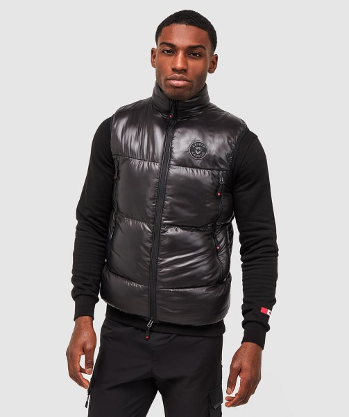 Malvini 2.0 Shiny Puffer Gilet Jet Black Zavetti Canada