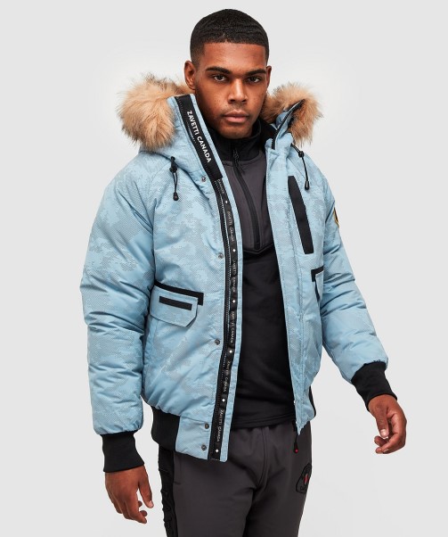 Zavetti Canada Ashley Blue Abelli 2.0 Reflective Bomber Jacket