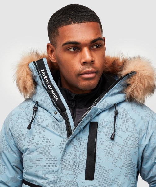 Zavetti Canada Ashley Blue Abelli 2.0 Reflective Bomber Jacket