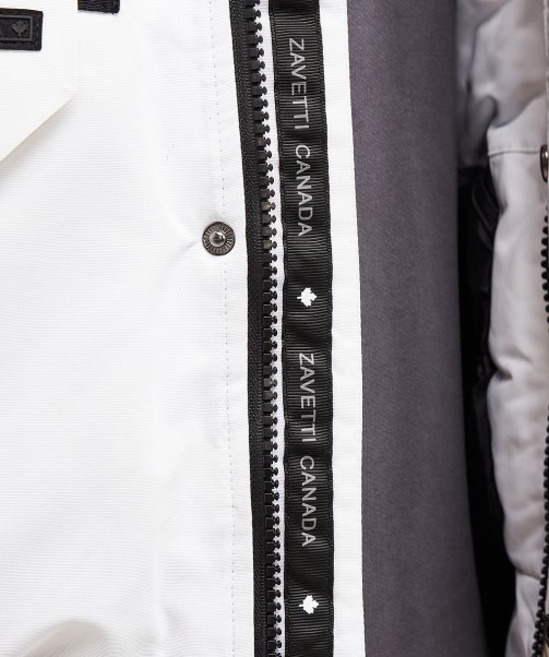 Abelli 2.0 Hooded Bomber Jacket White Zavetti Canada