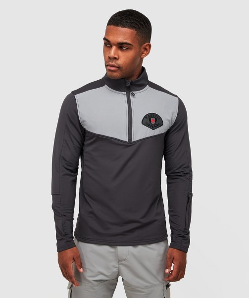 Rivelini Quarter Zipped T-Shirt Zavetti Canada Asphalt