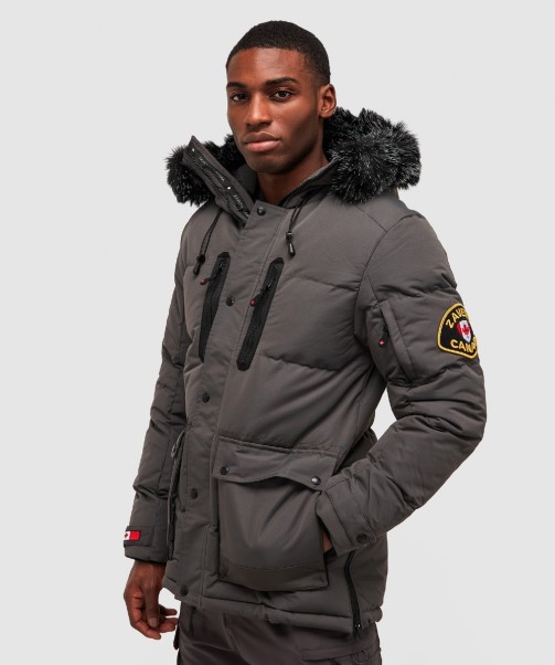 Zavetti Canada Grey Coderre Puffer Parka Jacket
