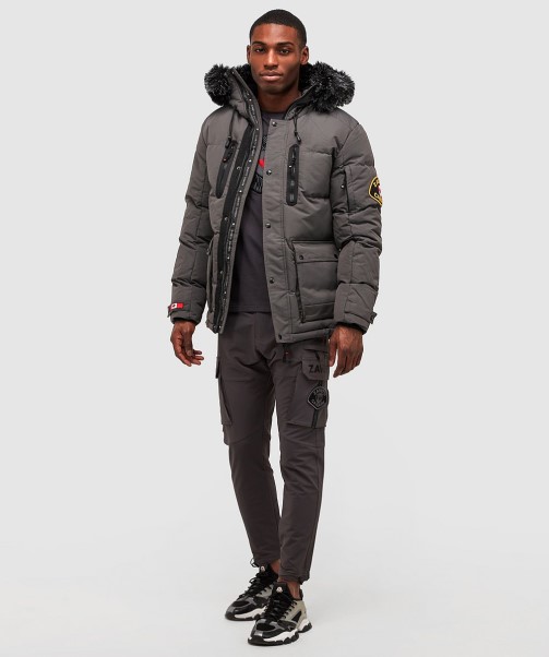 Zavetti Canada Grey Coderre Puffer Parka Jacket