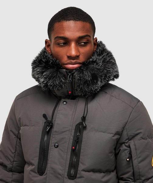 Zavetti Canada Grey Coderre Puffer Parka Jacket