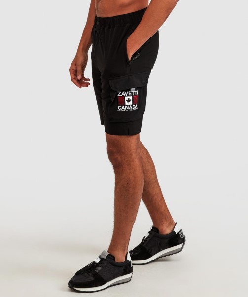 Zavetti Canada Ovello 2.0 Woven Cargo Short Black