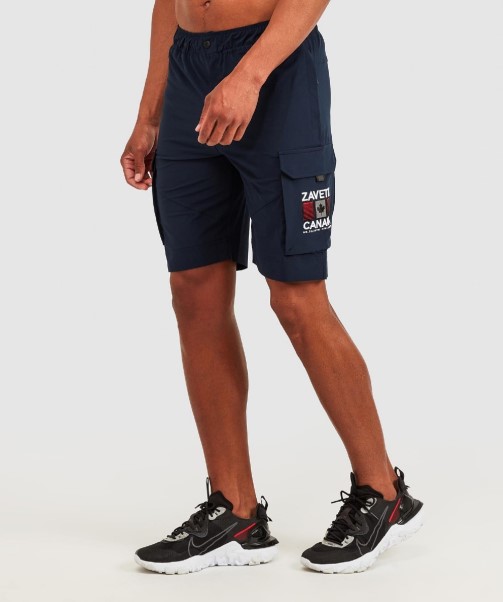 Zavetti Canada Navy Ovello 2.0 Woven Cargo Short